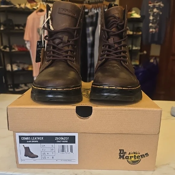 Dr. Martens Dark Brown Men's Boots - Picture 12 of 12